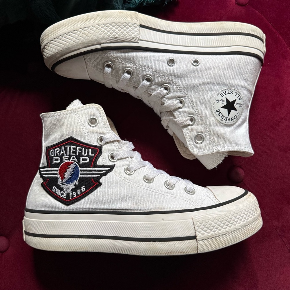 Converse Grateful Dead Patched Chuck Taylor All Star High-Top Platform Sneaker 4
